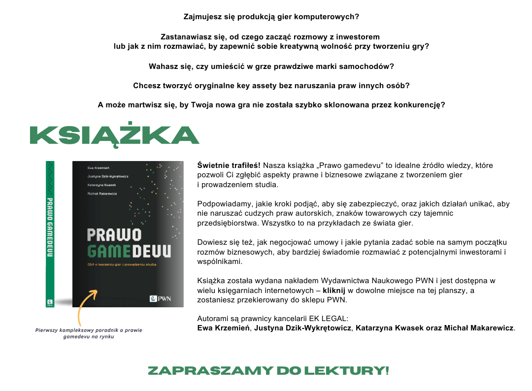 Książka prawo gamedevu